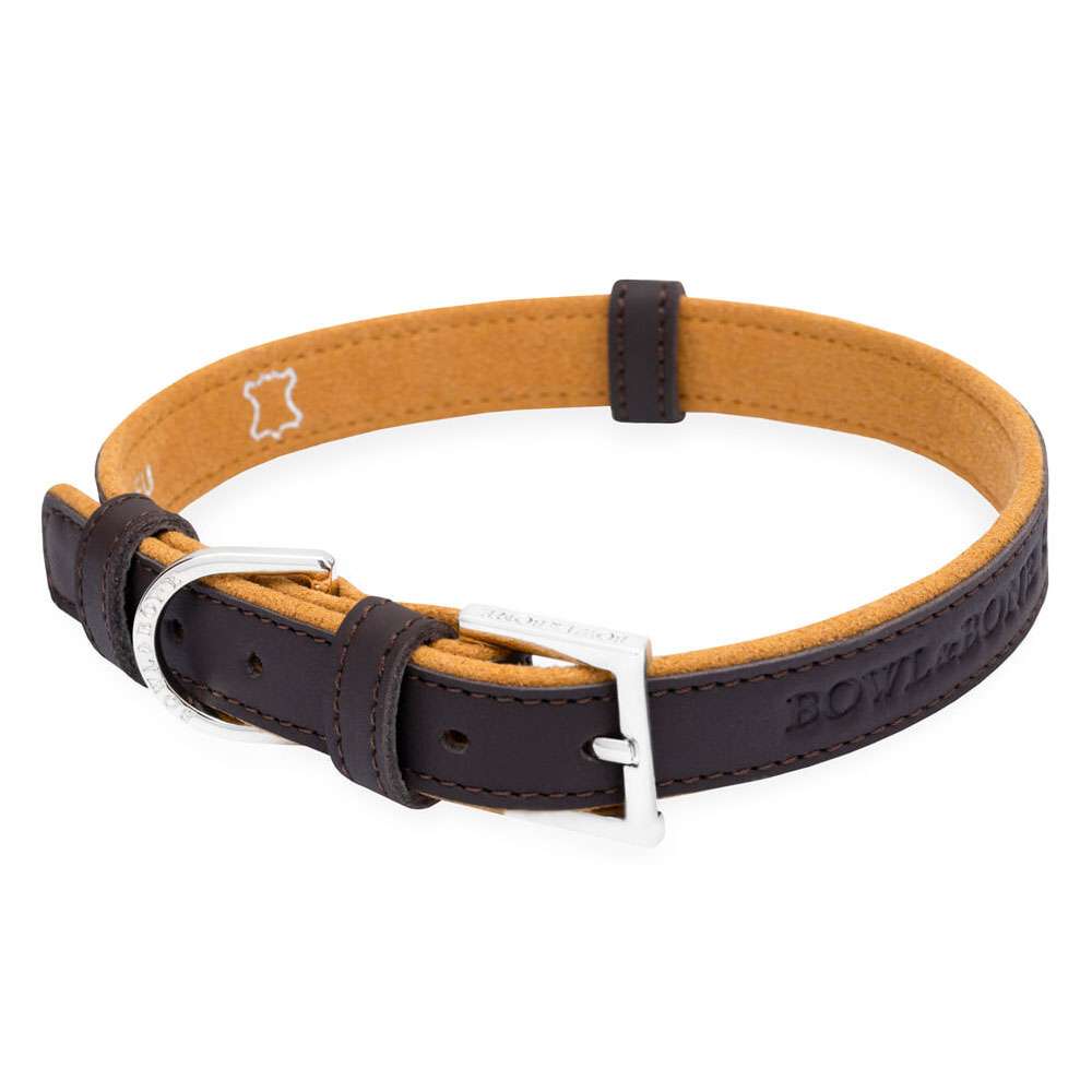 Collier pour chien MONACO chocolat de Bowl & Bone