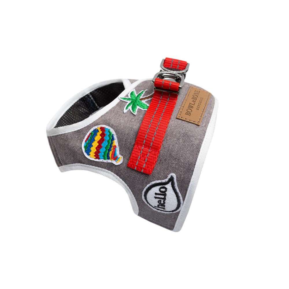 Harnais pour chien DENIM gris de Bowl & Bone
