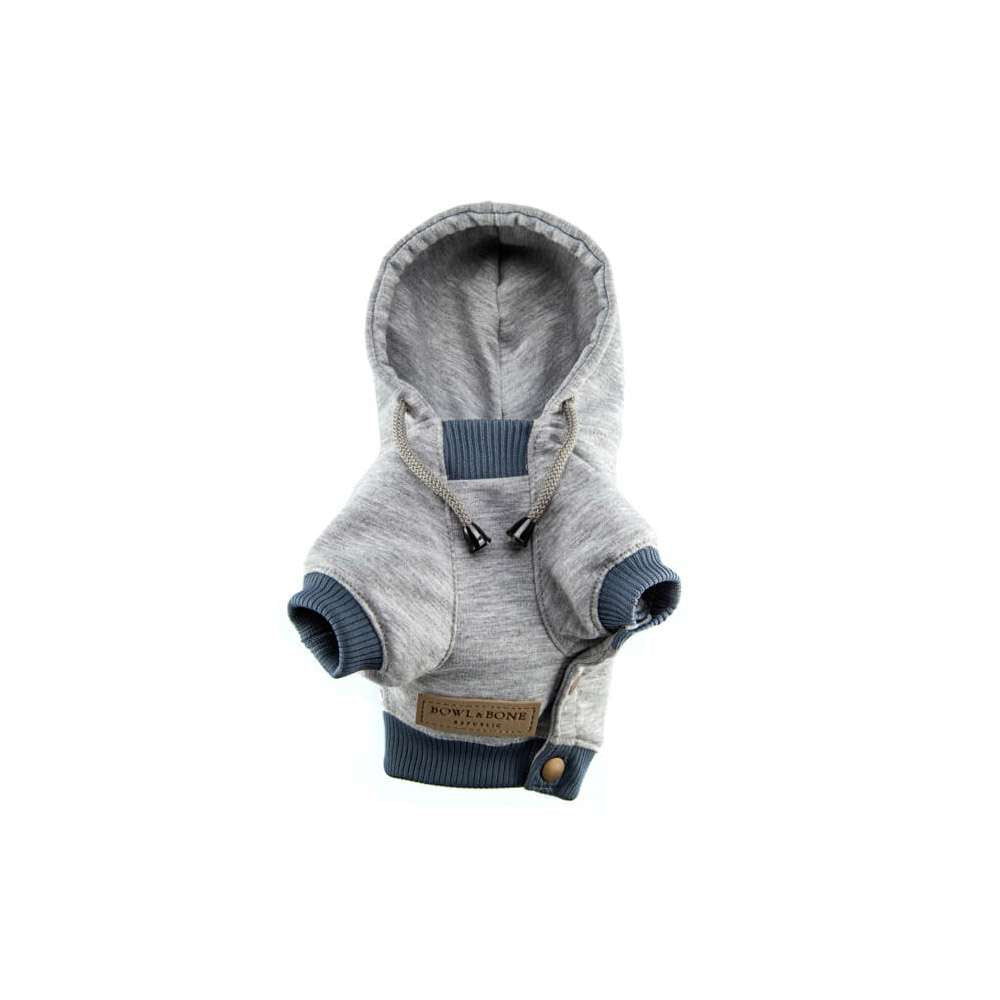 Sweat à capuche gris pour chien YOLO de Bowl & Bone