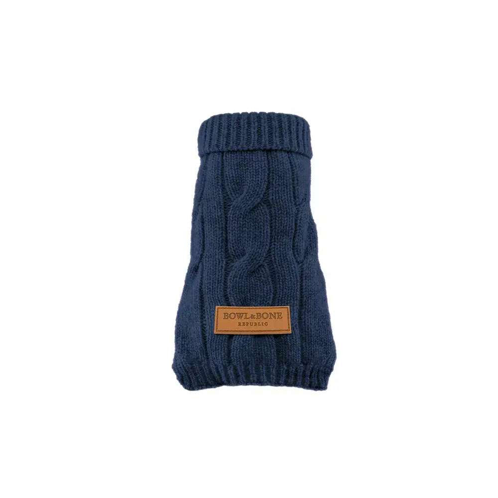 Pull pour chien ASPEN bleu marine de Bowl & Bone