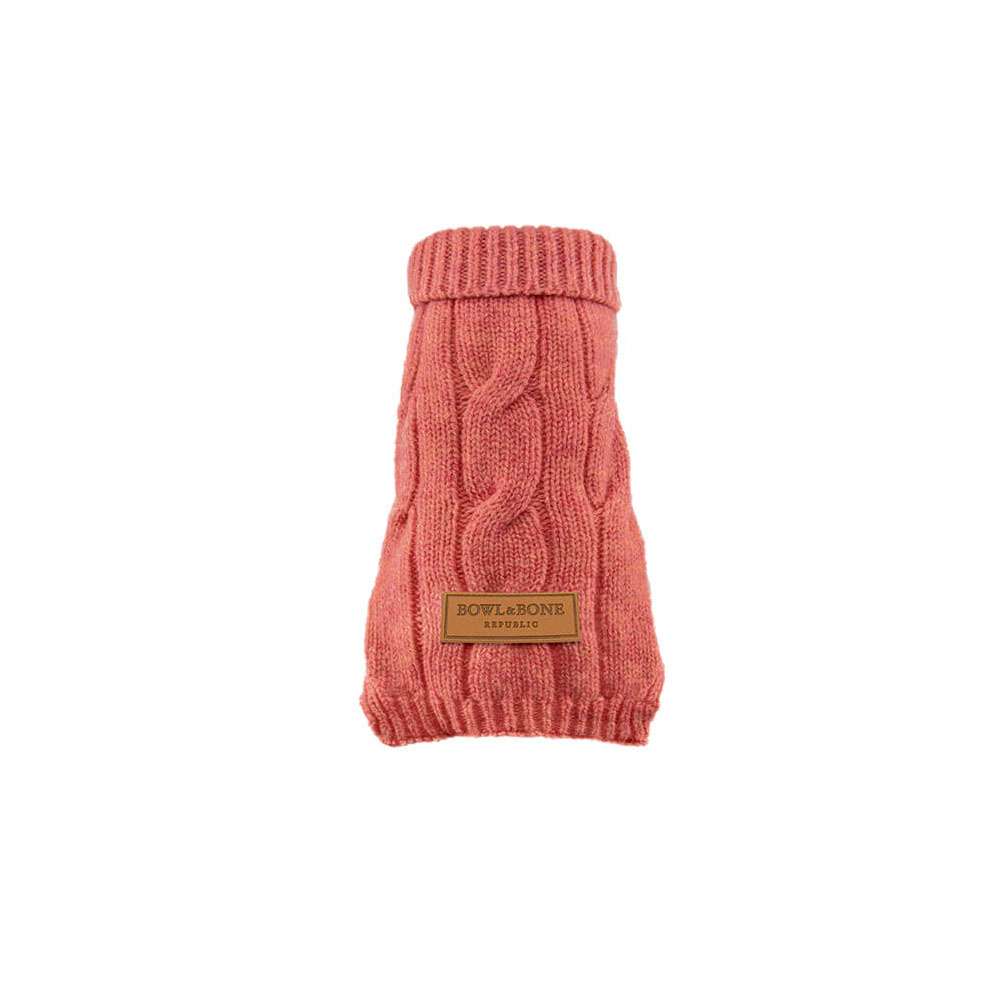 ASPEN Hundepullover in Rosa von Bowl & Bone