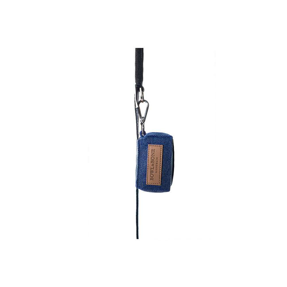 Navy MINI Dog Waste Bag Holder from Bowl & Bone