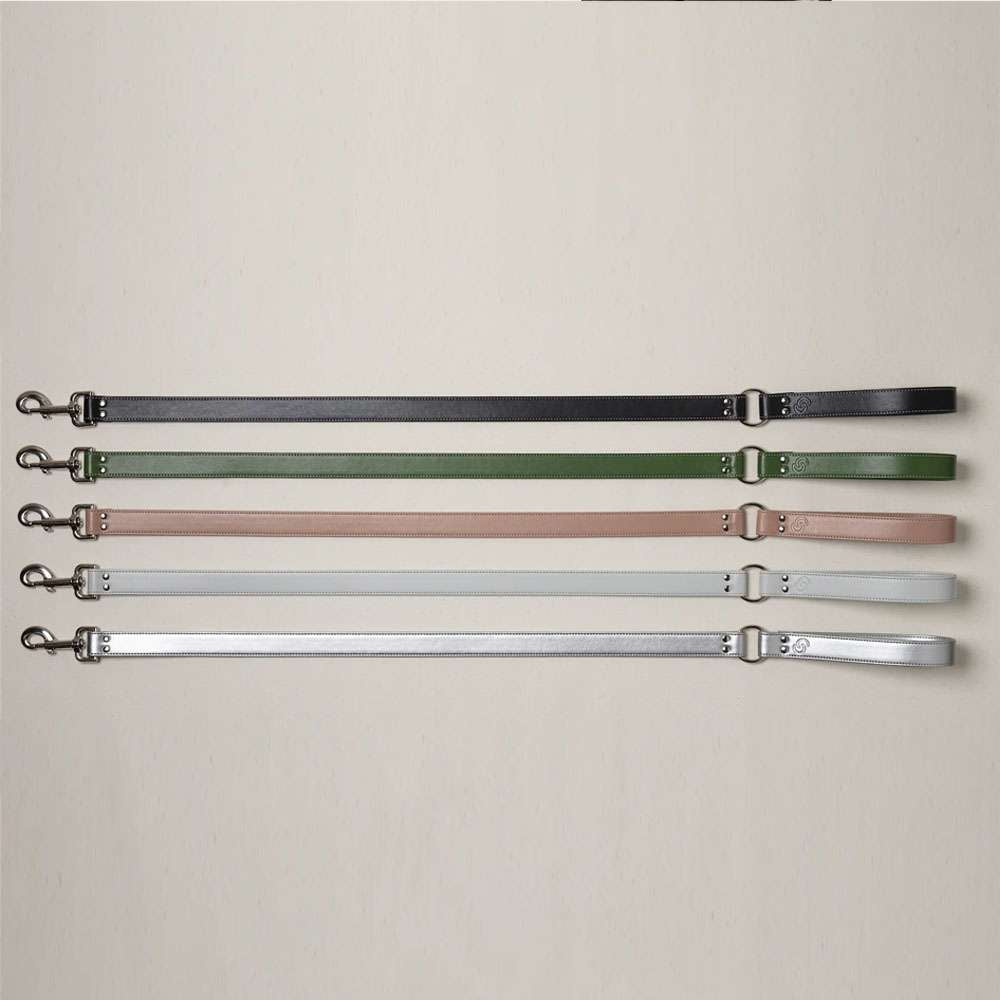 Ice Blue Vegan Apple Leather Original Dog Lead