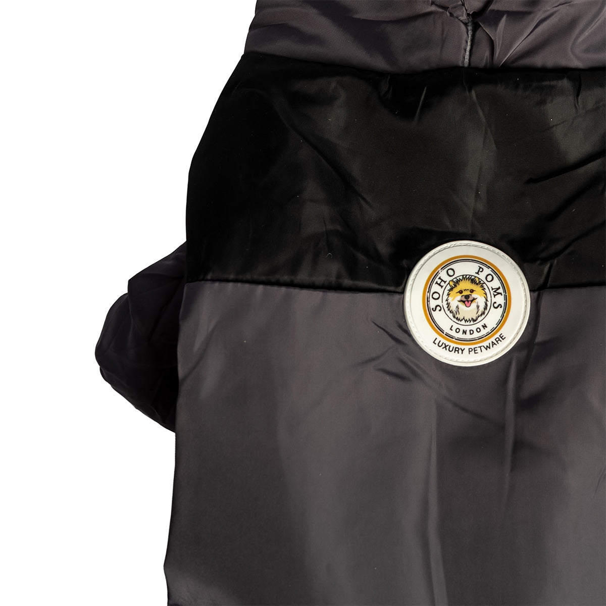 Soho Poms Waterproof Dark Grey Padded Jacket