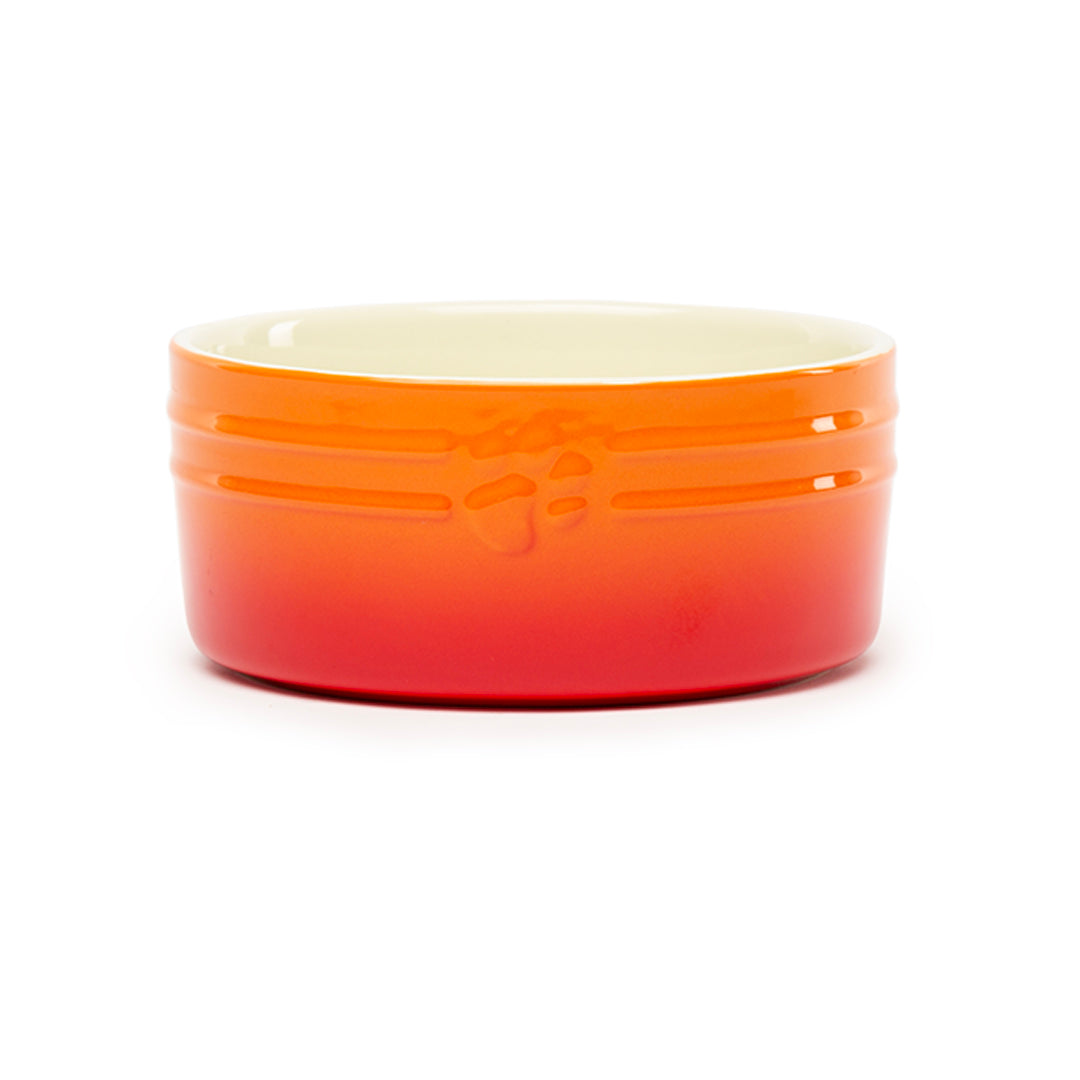 Scruffs Ceramic Ombre Pet Food Bowl - Orange