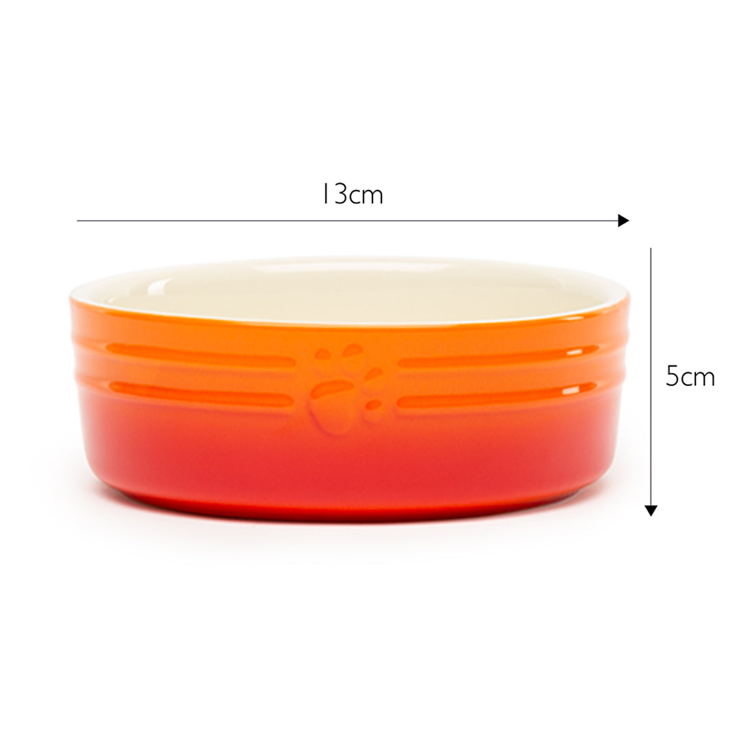 Scruffs Ceramic Ombre Pet Food Bowl - Orange