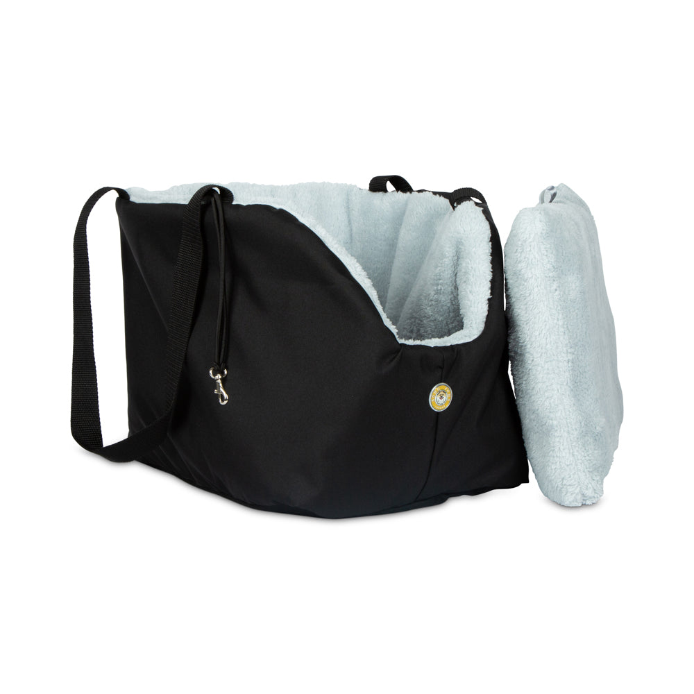 Dog Carrier Bag Rainy Bear Black And Grey By SohoPoms