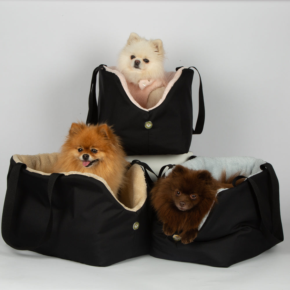 Sac de transport pour chien Suzy's Fashion Rainy Bear noir et beige