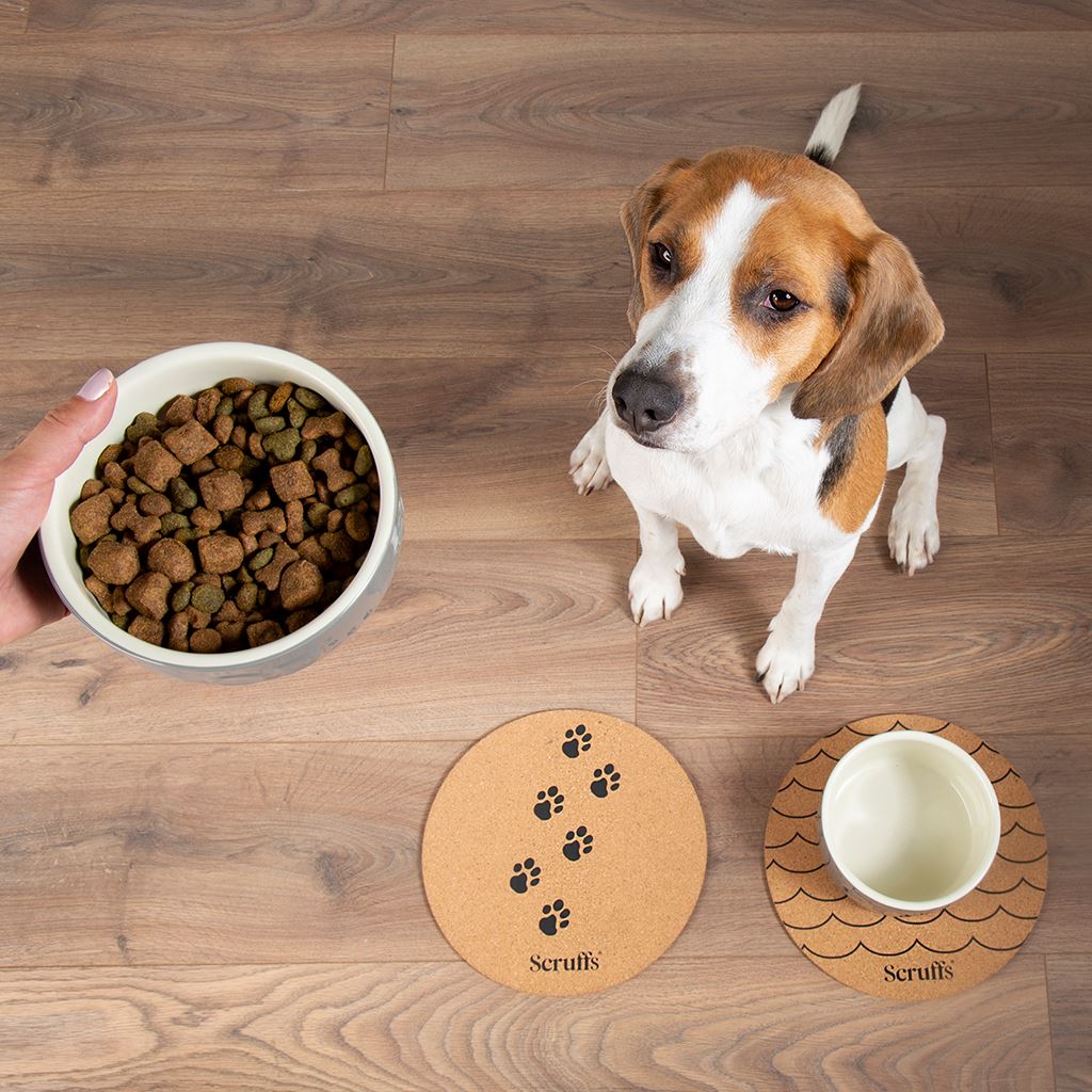 Set of 2 Cork Pet Placemats - 25cm - Wave & Paw