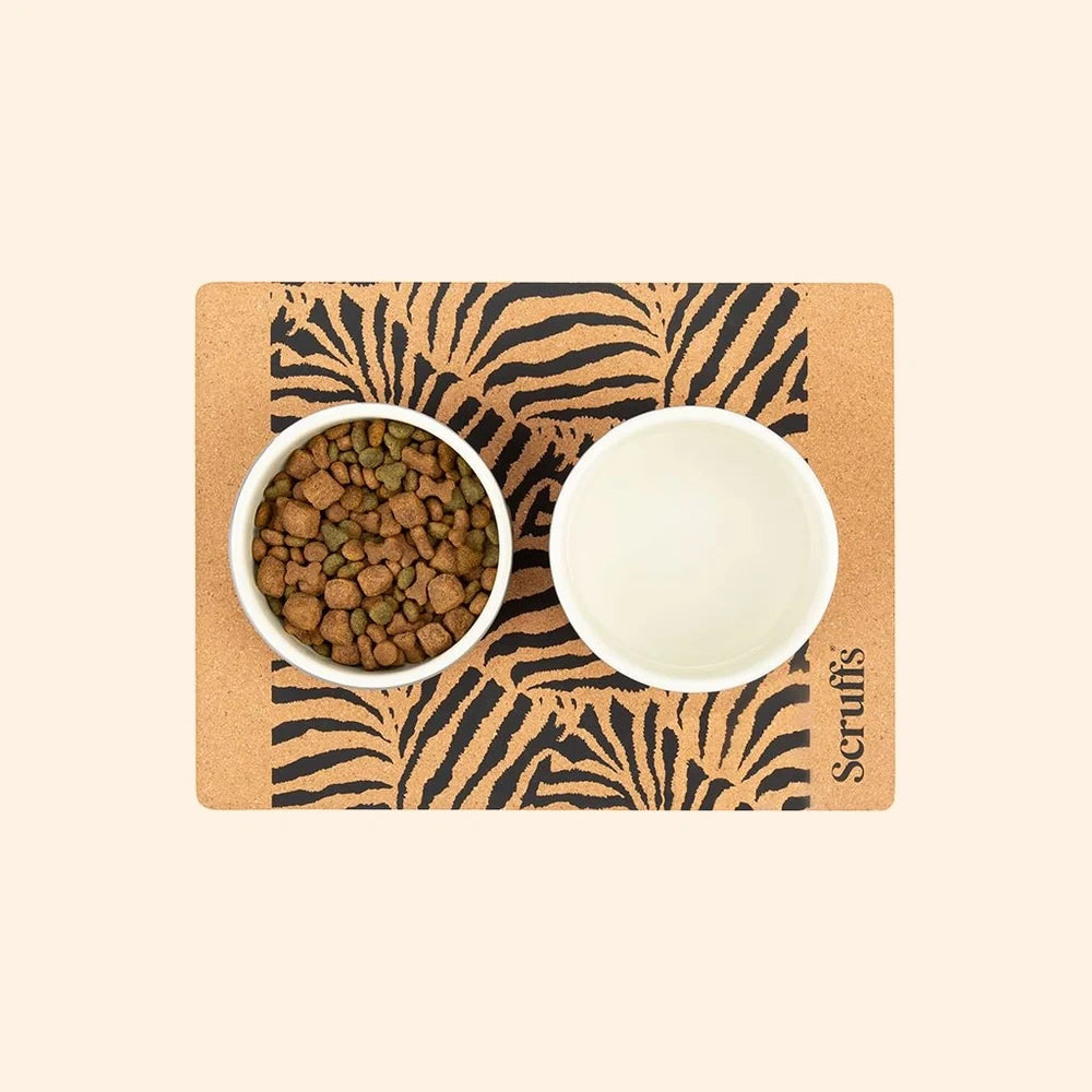 Cork Pet Placemat 40 x 30cm - Zebra Print