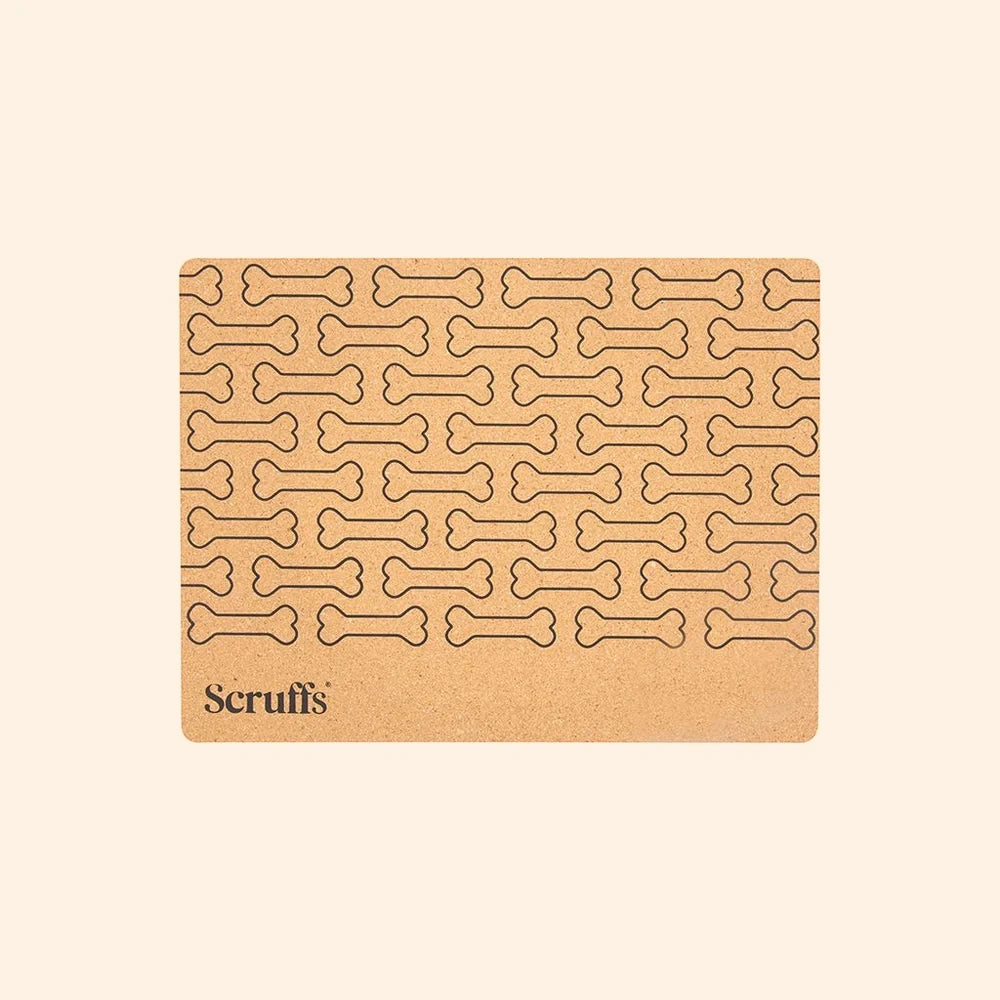 Cork Pet Placemat 40 x 30cm - Bone Print