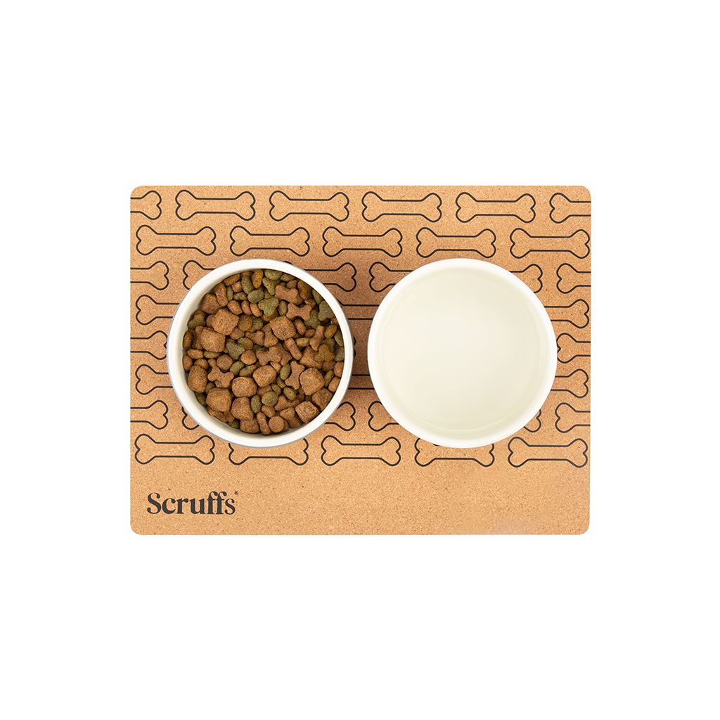 Cork Pet Placemat 40 x 30cm - Bone Print