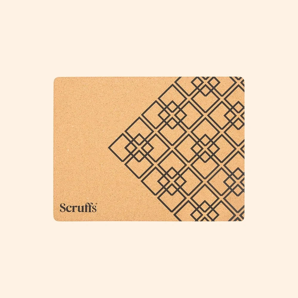 Scruffs 40 x 30cm Cork Pet Placemat -  Diamonds