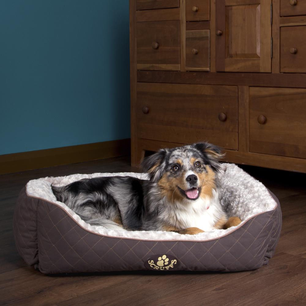 Scruffs Wilton Dog Box Bed - Brown