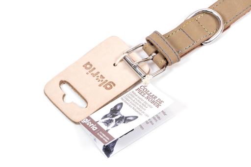 Gloria Pets Light Brown Nobuck Oasis Padded Collar
