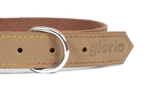 Gloria Pets Light Brown Nobuck Oasis Padded Collar