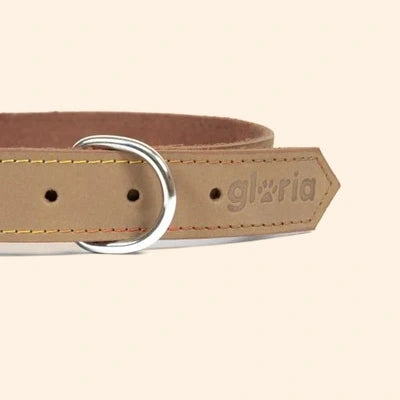 Gloria Pets Light Brown Nobuck Oasis Padded Collar