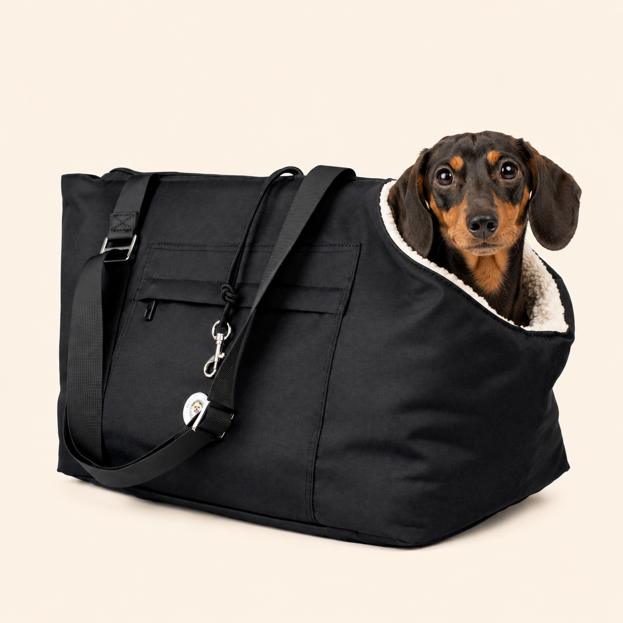 Porte-chien Suzy's Fashion Rainy Bear noir et rose