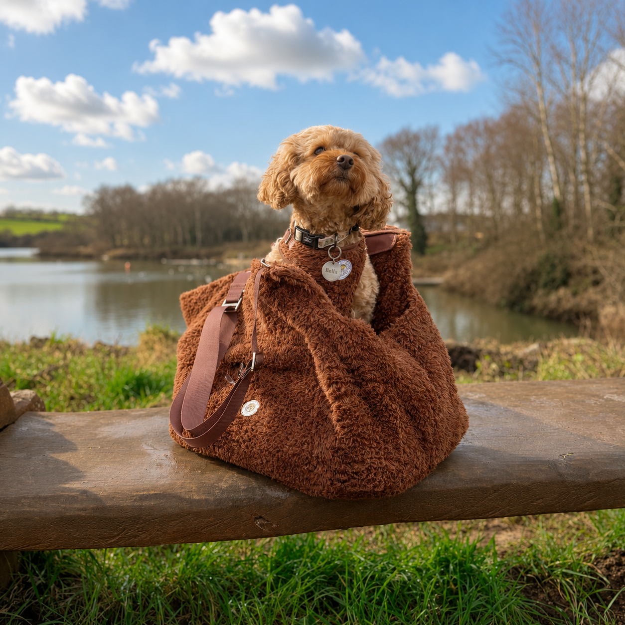 Porte-chien Suzy's Fashion Rainy Bear noir et rose