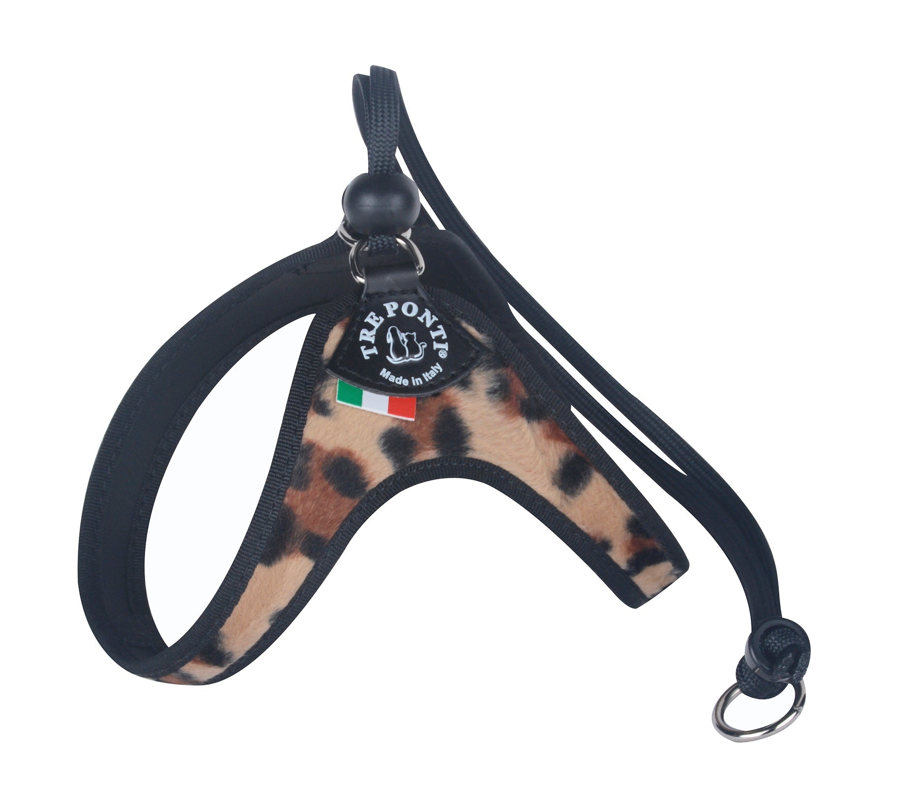 Tre Ponti Easy Fit Liberta Natural Leopard Harness with No Escape Adjustable Closure