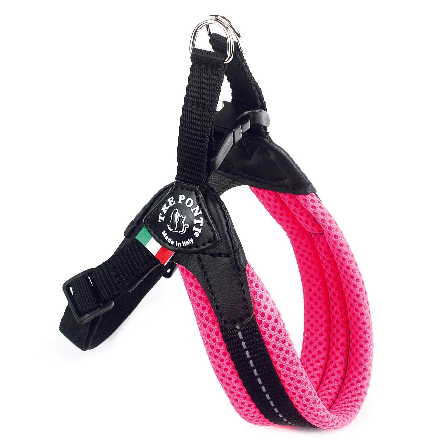 Tre Ponti  Easy Fit Easy Fit Mesh Fluo Pink Harness with Adjustable Girth