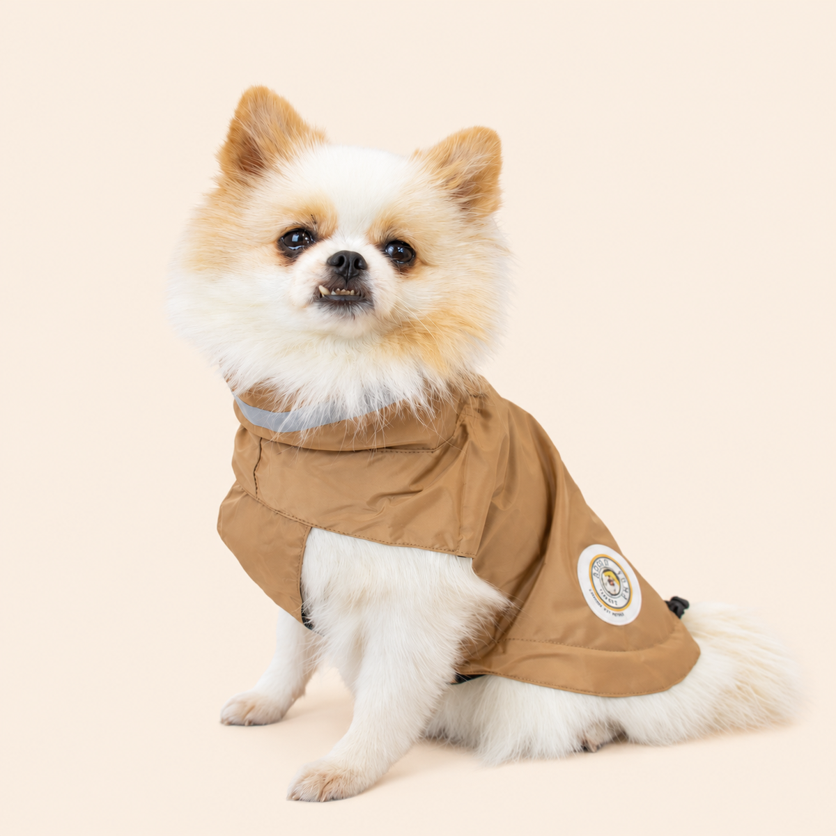 Soho Poms Lightweight Waterproof Rain Jacket - Sand