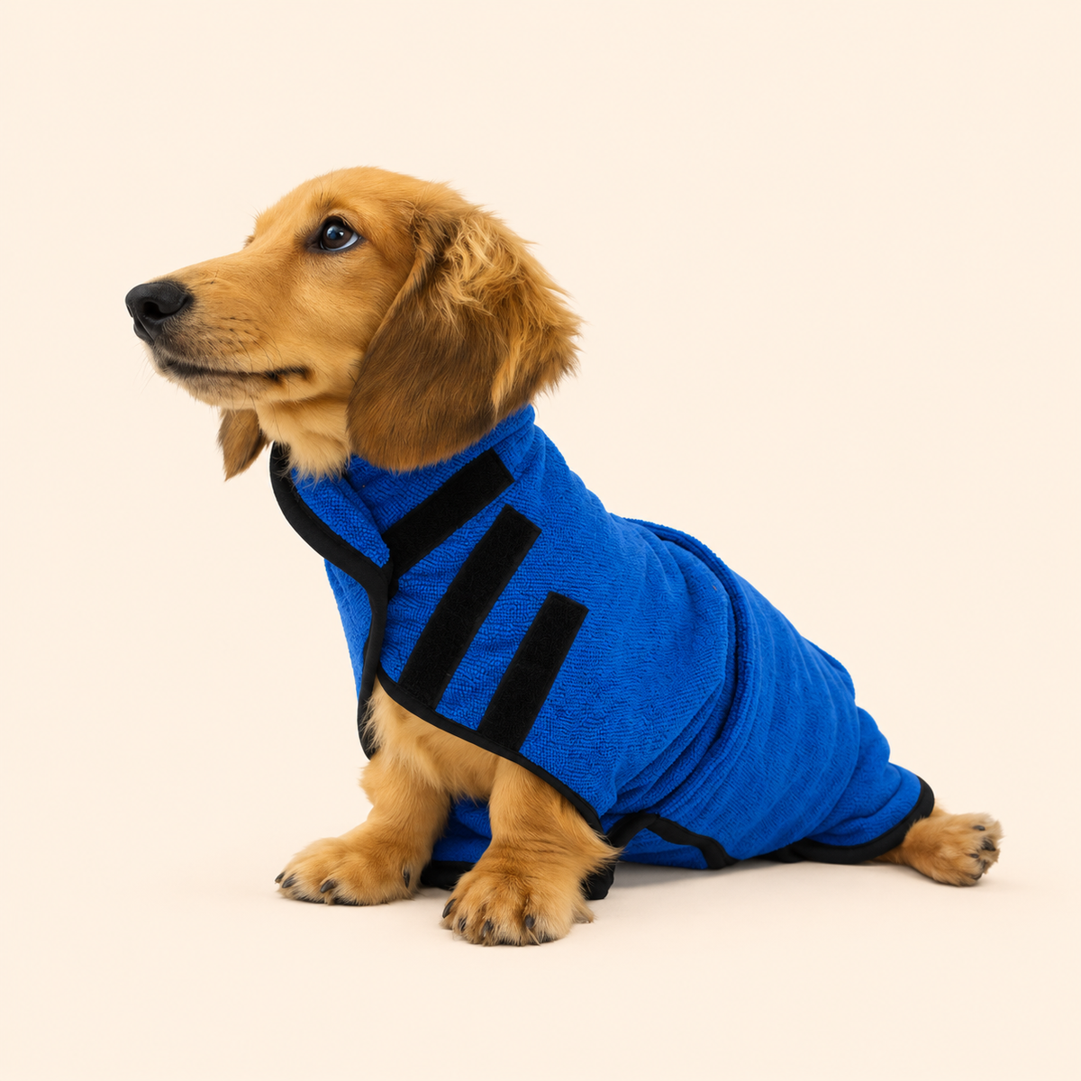 Soho Poms Wraparound Pet Bath Towel - Blue