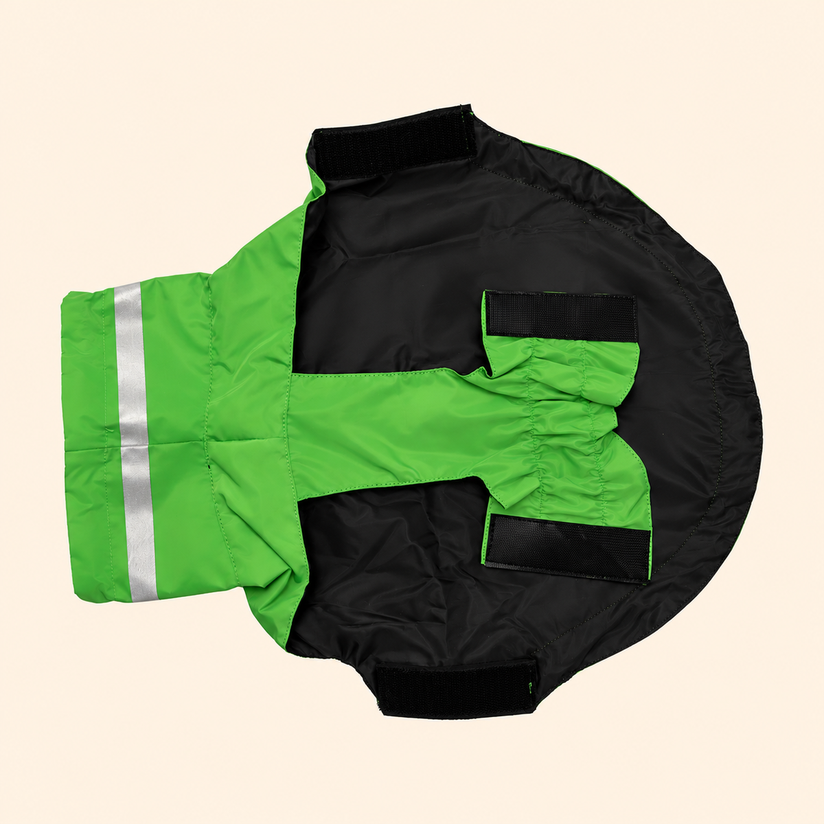 Soho Poms Lightweight Waterproof Rain Jacket - Lime Green