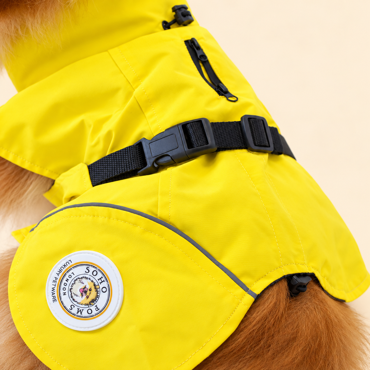 Soho Poms Waterproof Rain Jacket - Vivid Yellow