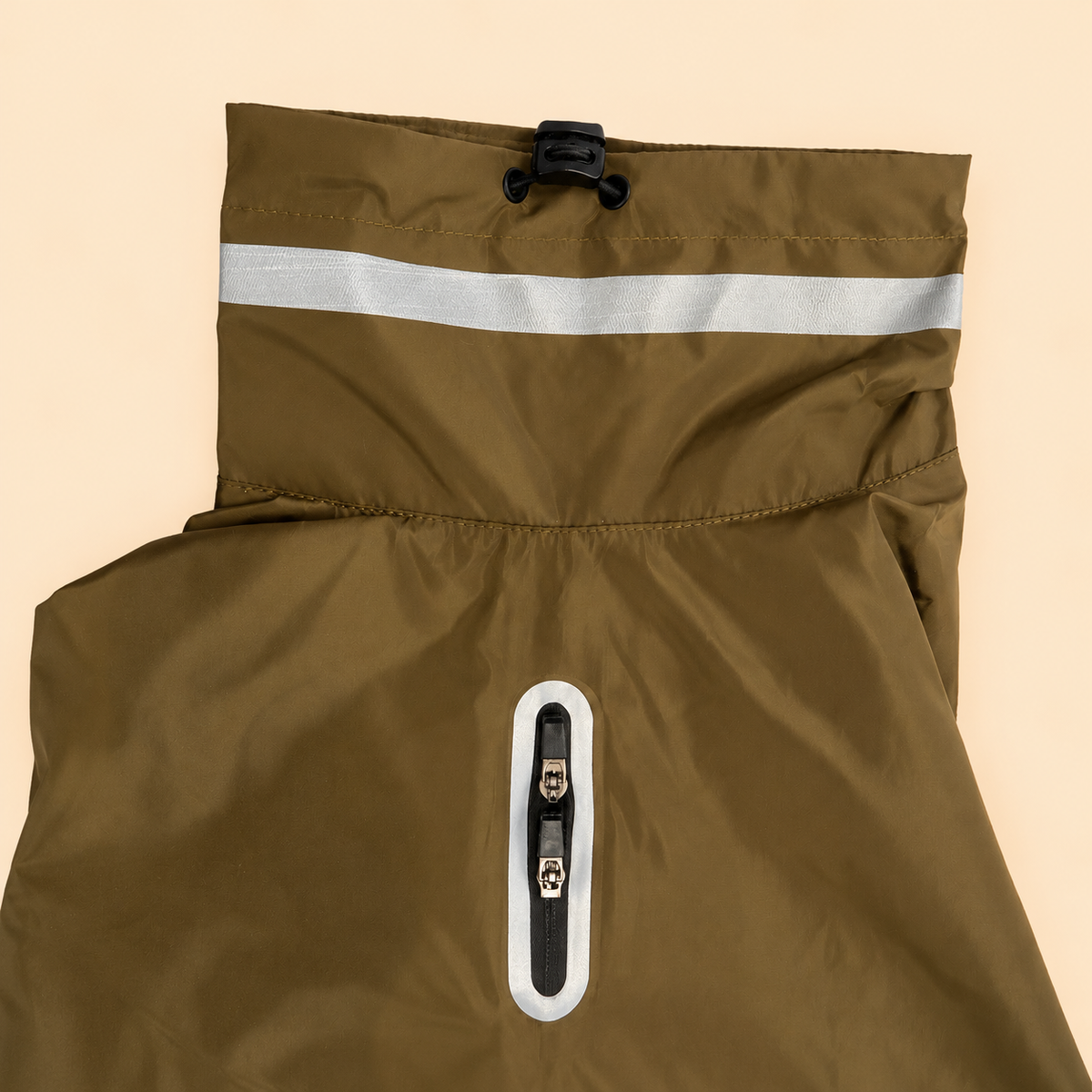 Soho Poms Lightweight Waterproof Rain Jacket - Khaki Green