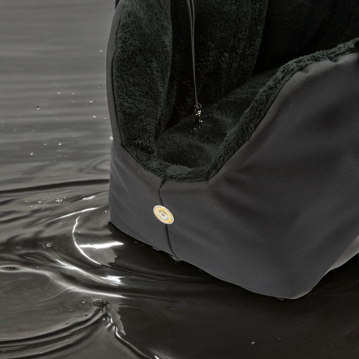 Suzy's Fashion Rainy Bear Sac de transport pour chien noir et gris avec fermeture éclair