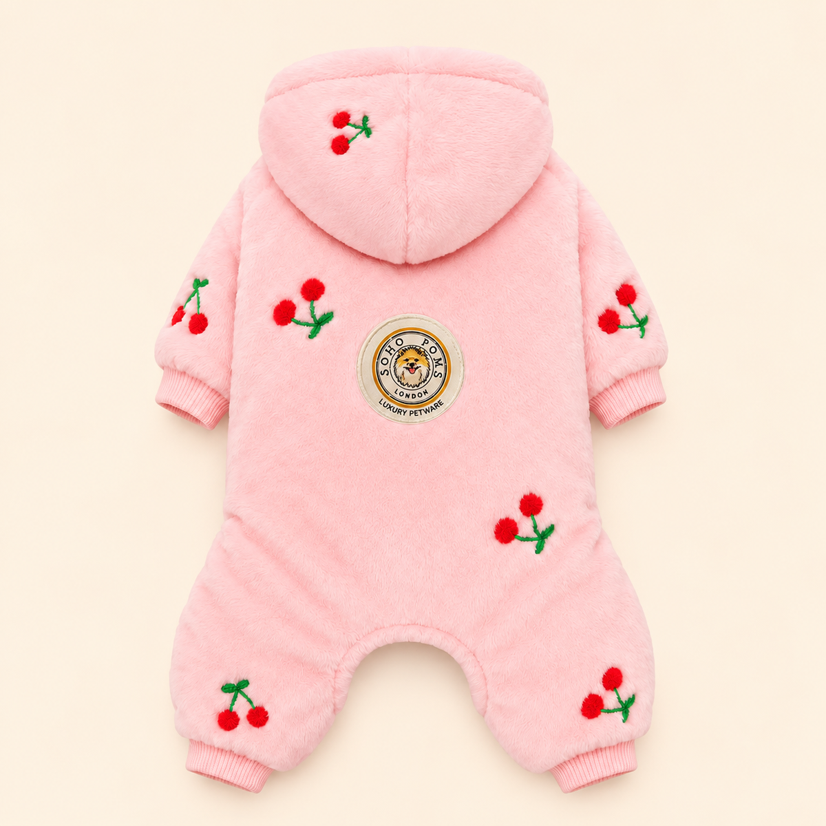 Pink Cherry | Dog Full Fleece Pyjamas