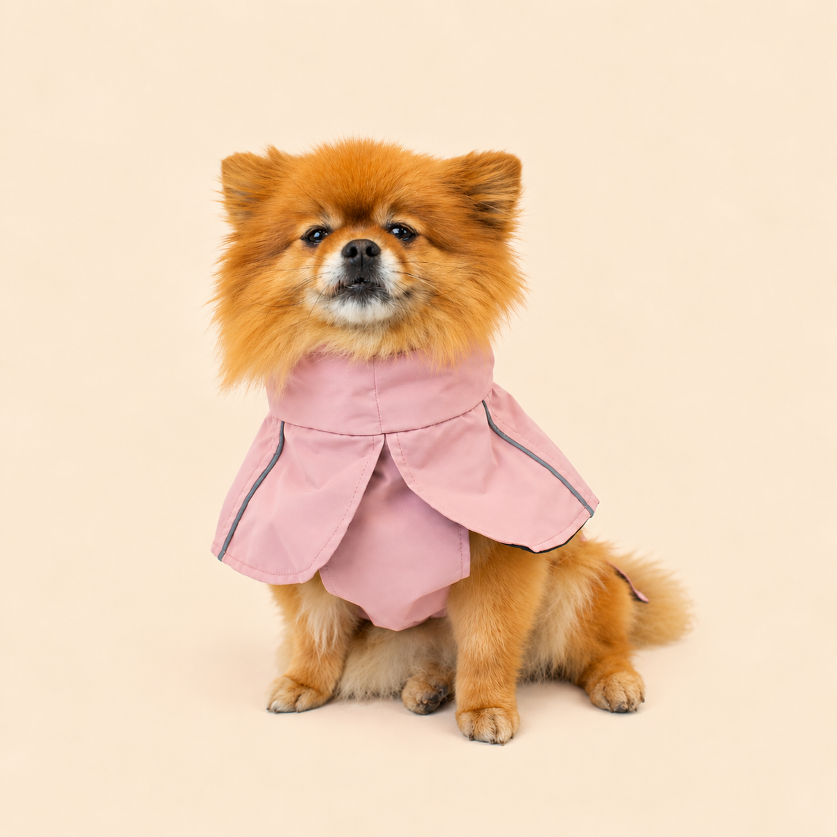 Soho Poms Waterproof Rain Jacket - Soft Pink
