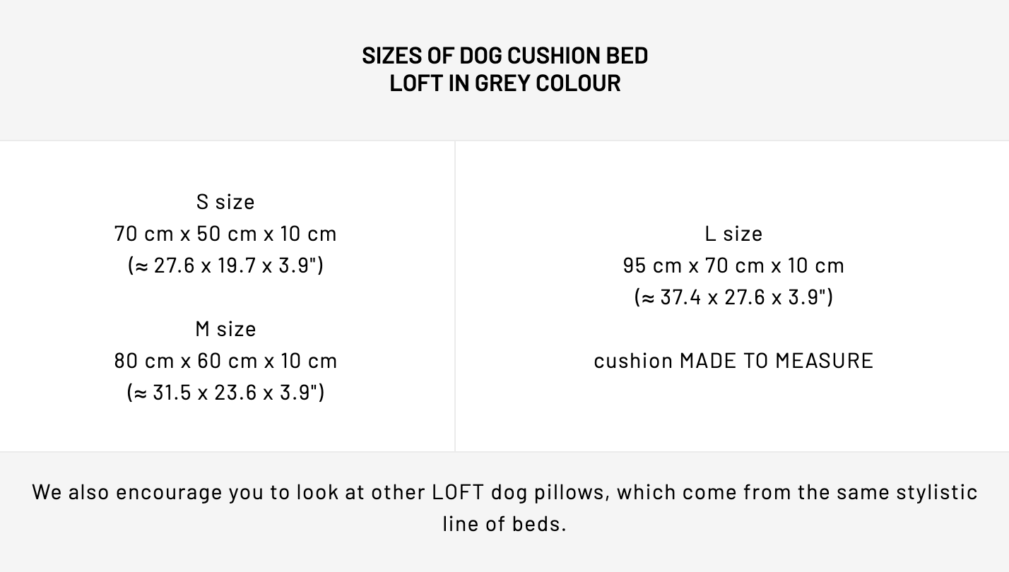 Cushion Bed Loft Graphite from Bowl&Bone