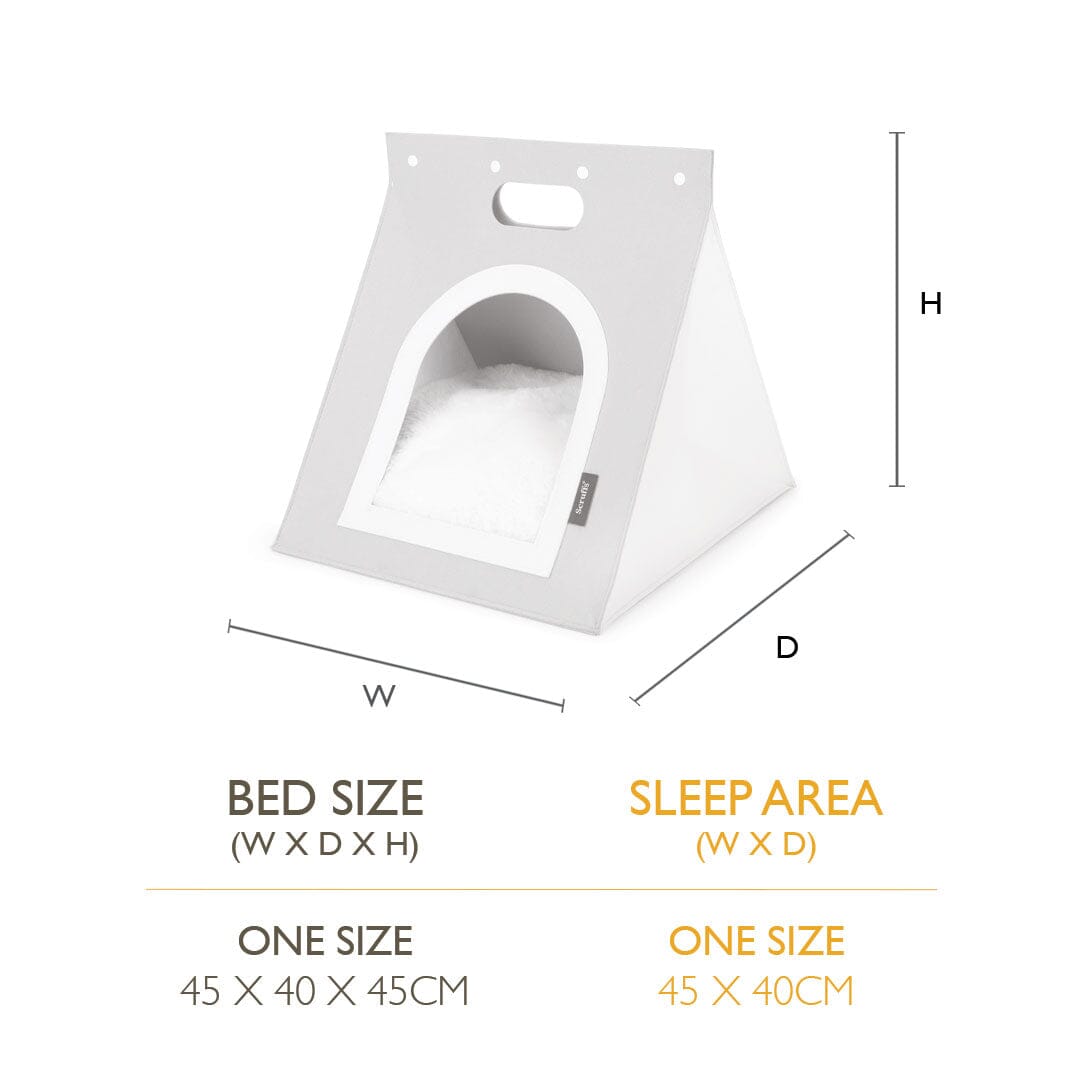 Stockholm Felt Bag Cat Bed - Tan