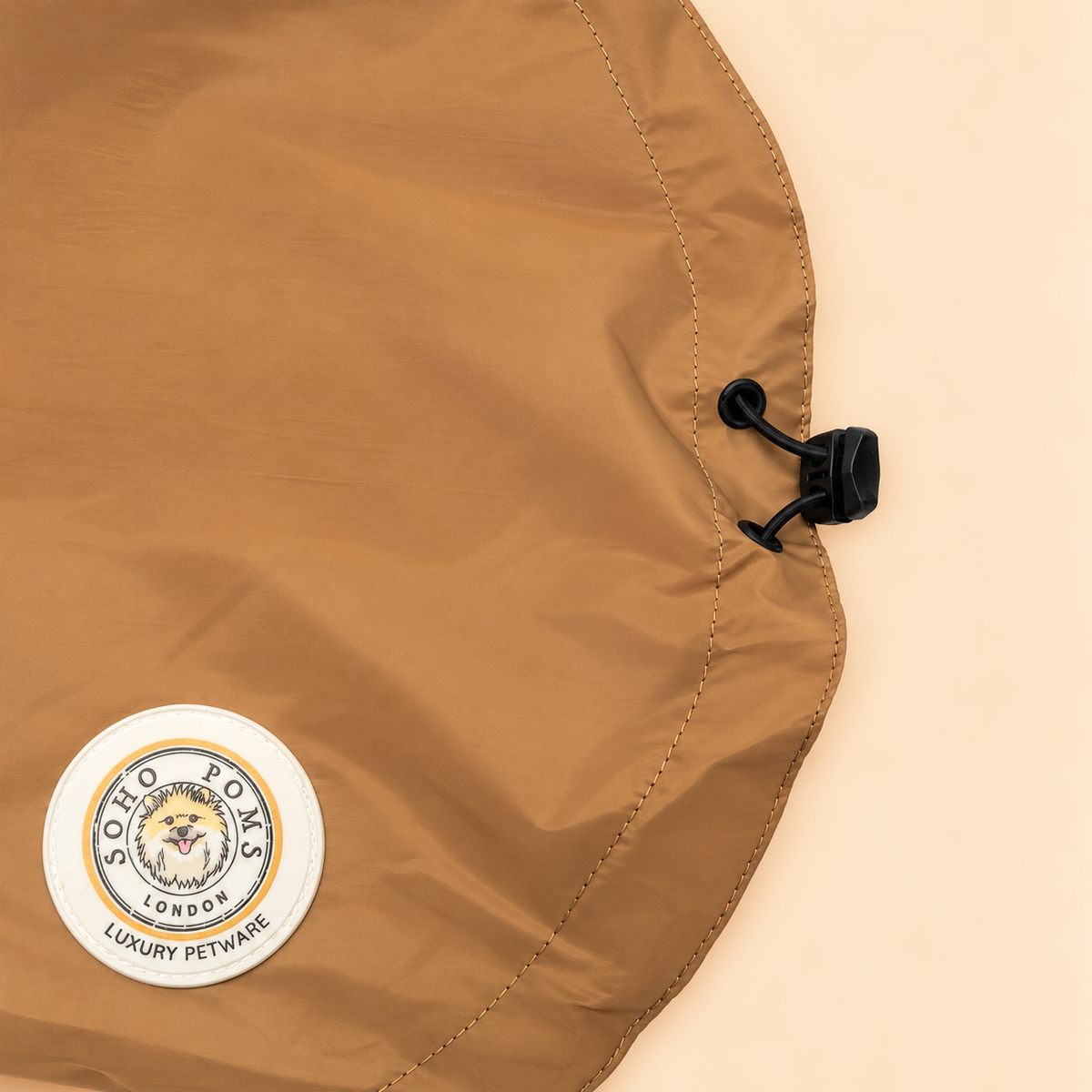 Soho Poms Lightweight Waterproof Rain Jacket - Sand