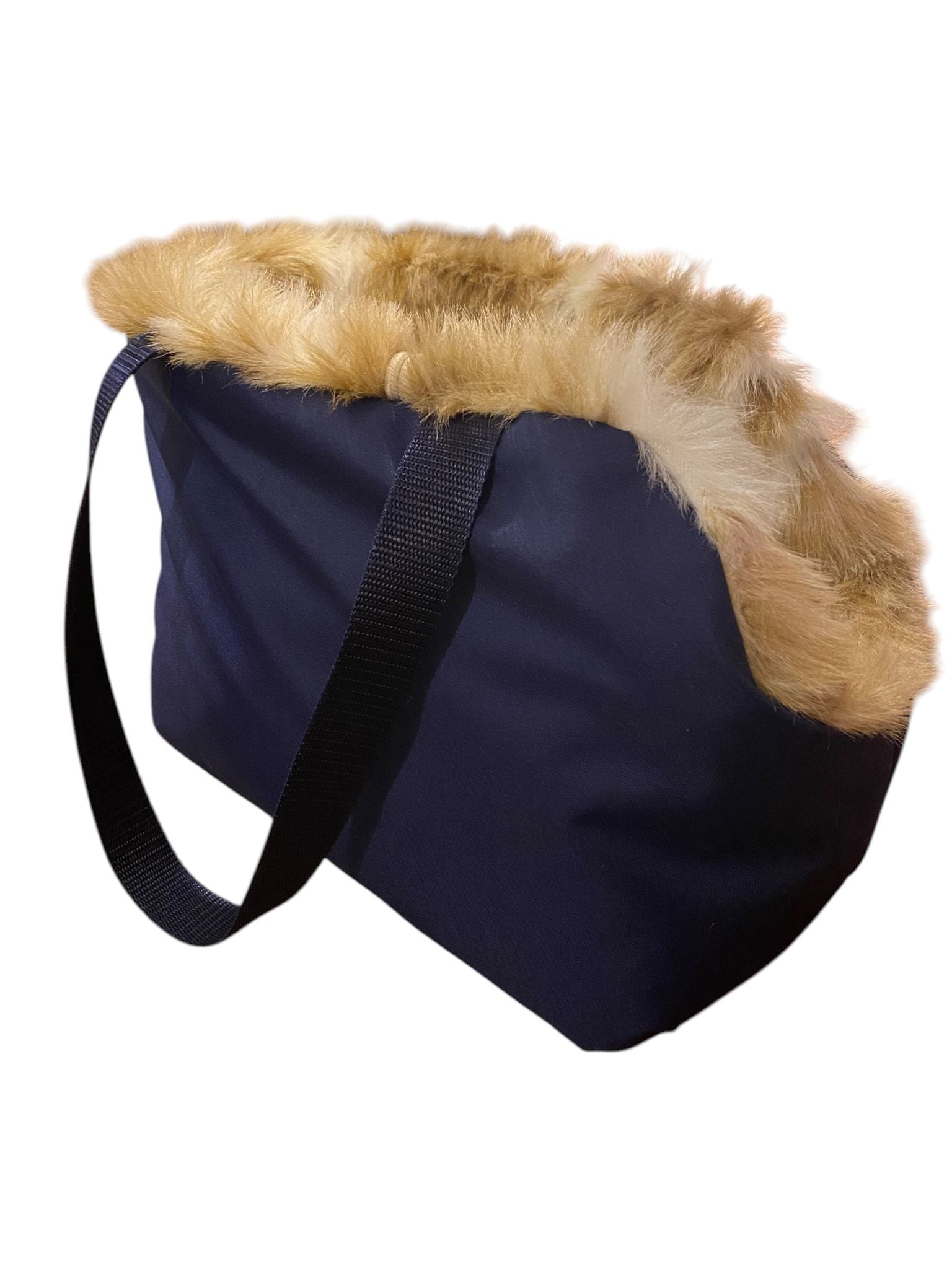 Blue & Beige Coco Dog Carrier Bad by by Soho Poms