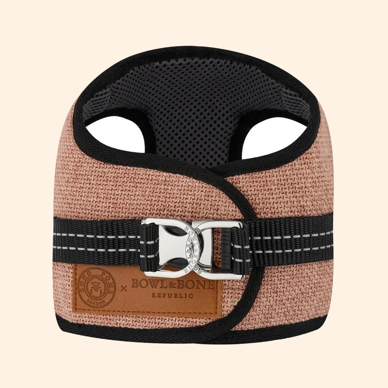 Soho Poms x Bowl & Bone  Mayfair Hundegeschirr in Lachsfarben  