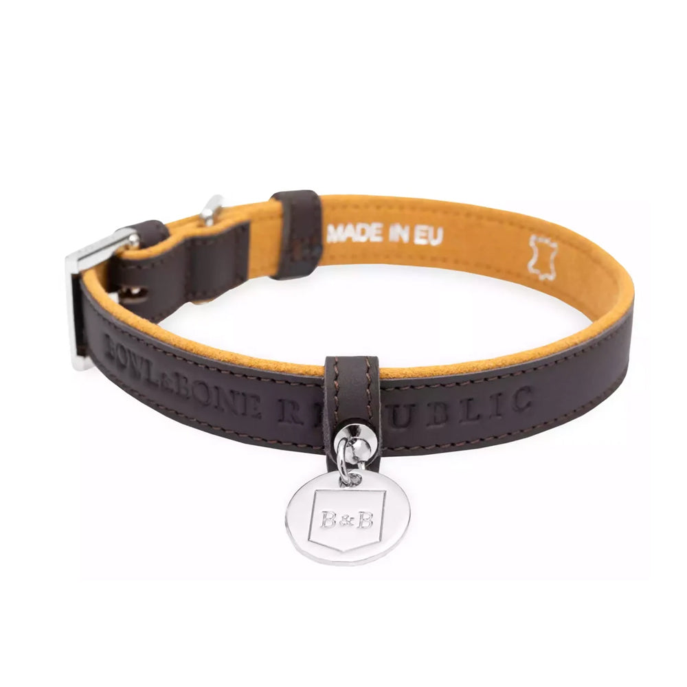 Chocolate MONACO Dog Collar from Bowl & Bone