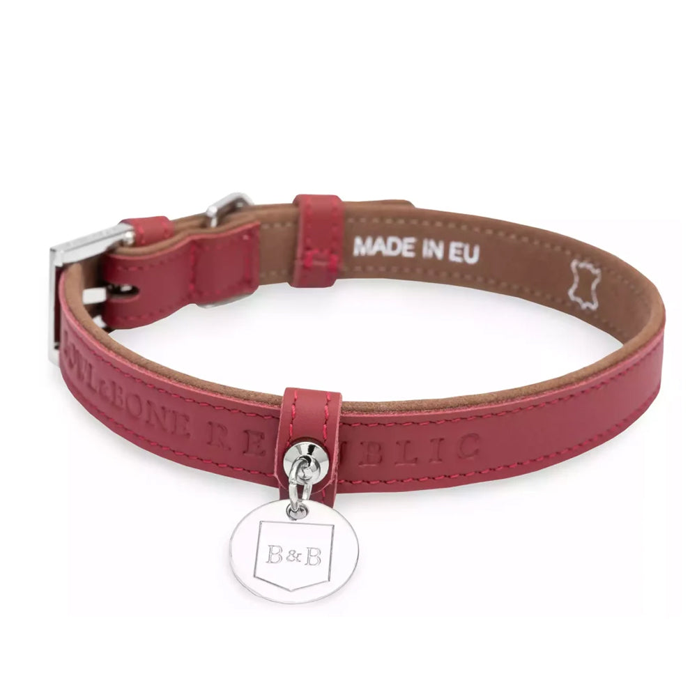 Claret MONACO Dog Collar from Bowl & Bone