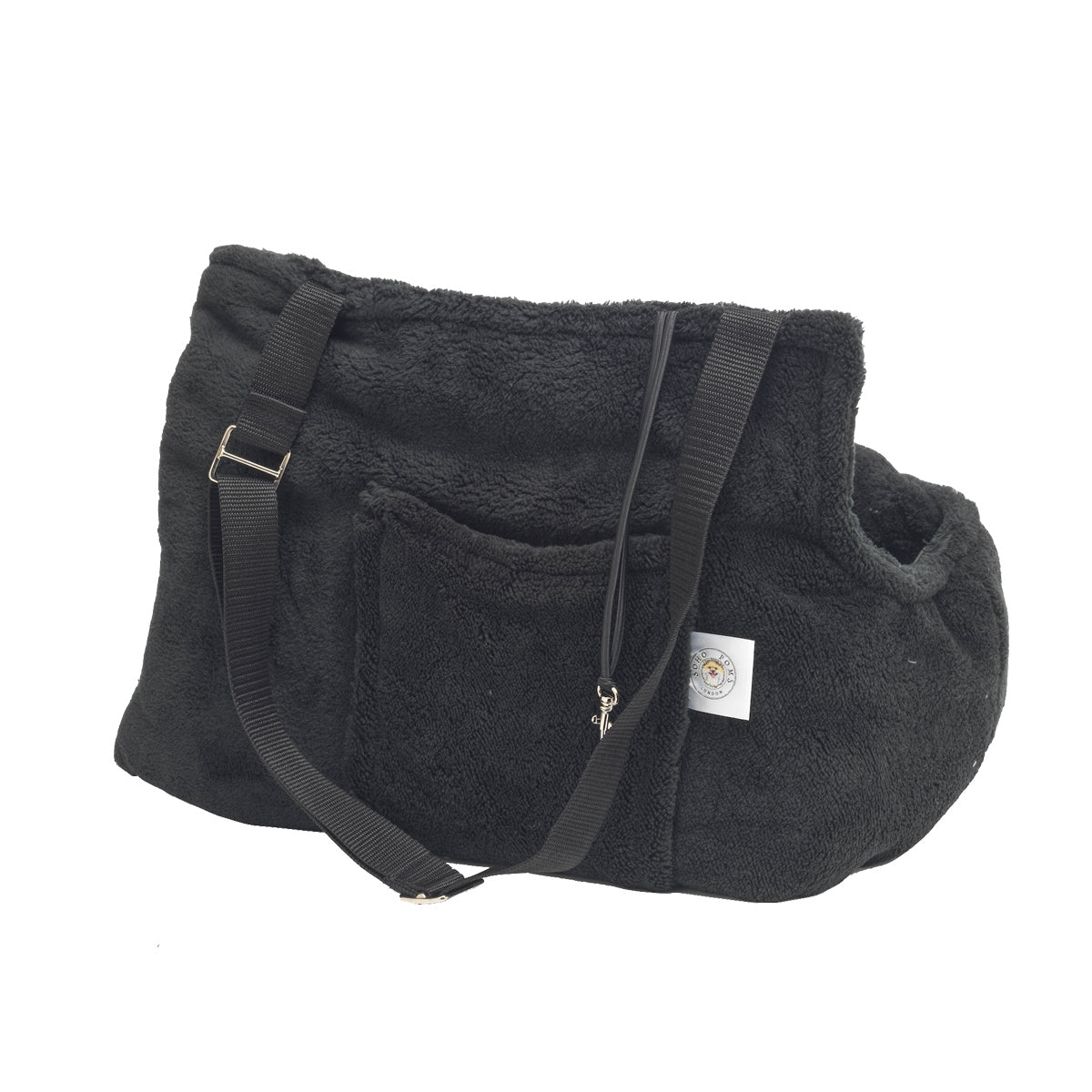 Teddy Bear Dog Carrier Bag in Black by Soho Poms