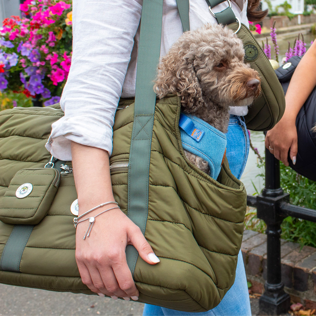 Porte-chien Suzy's Fashion Rainy Bear noir et rose