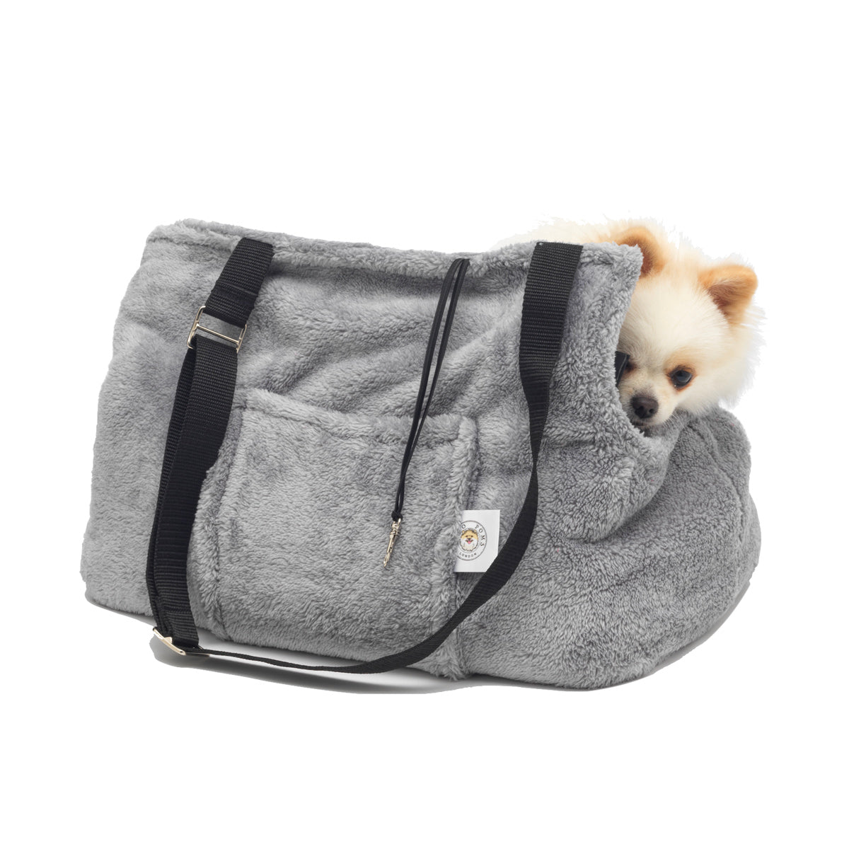 Teddy Bear Dog Carrier Bag in Grey by Soho Poms