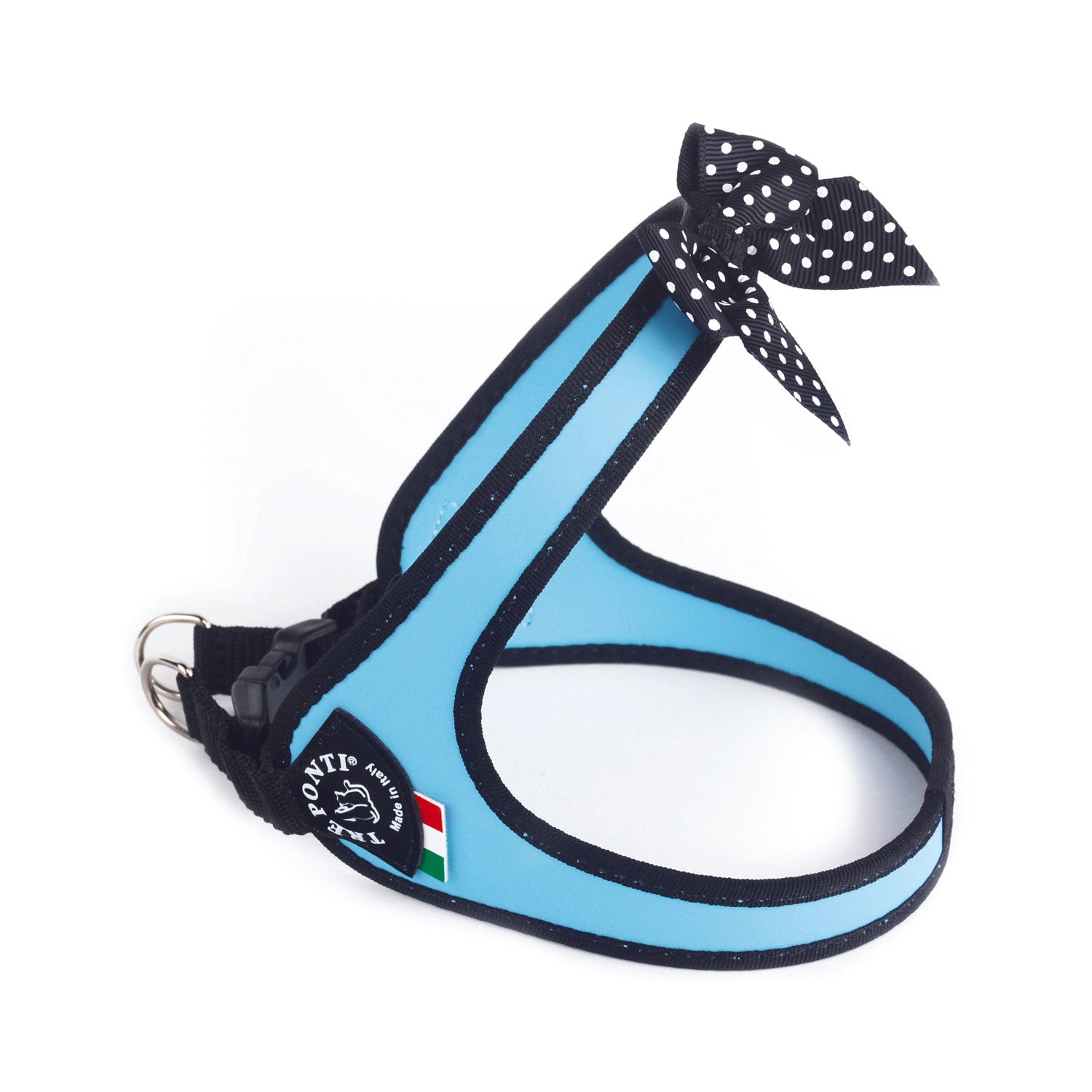 Tre Ponti Easy Fit Fashion Light Blue Harness with Polka Dot Bow