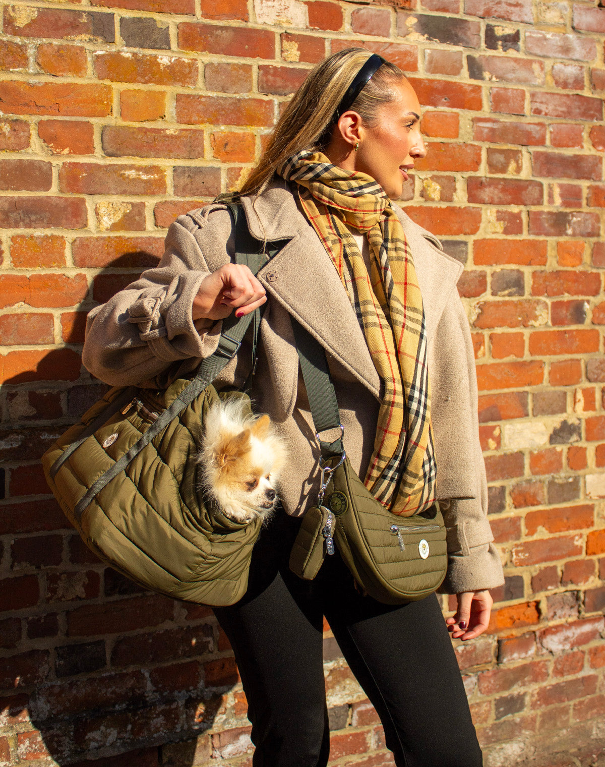 Porte-chien Suzy's Fashion Rainy Bear noir et rose