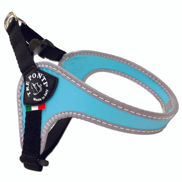 Tre Ponti Easy Fit Light Blue Harness with Adjustable Girth