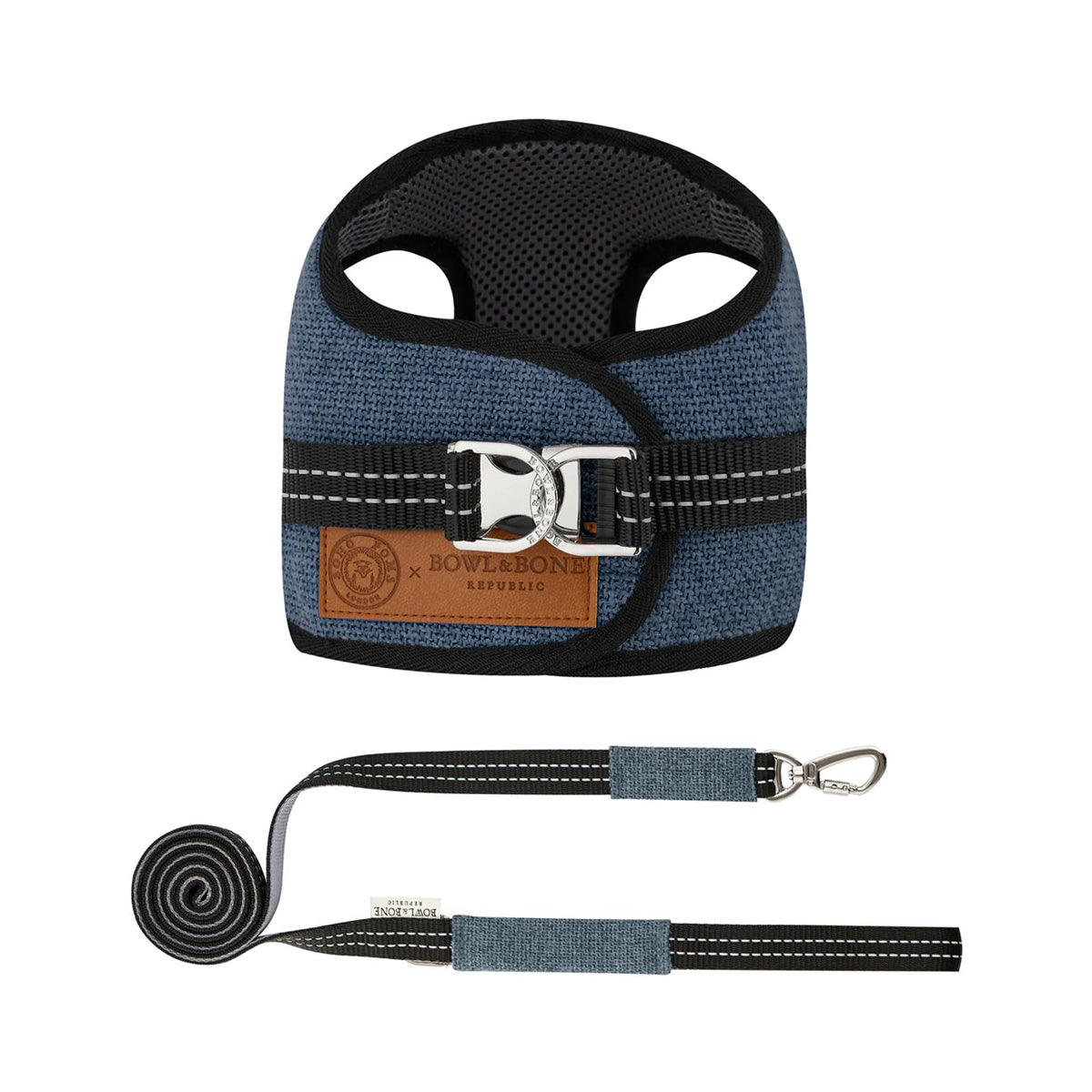 Harnais pour chien SOHO gris de Bowl &amp; Bone