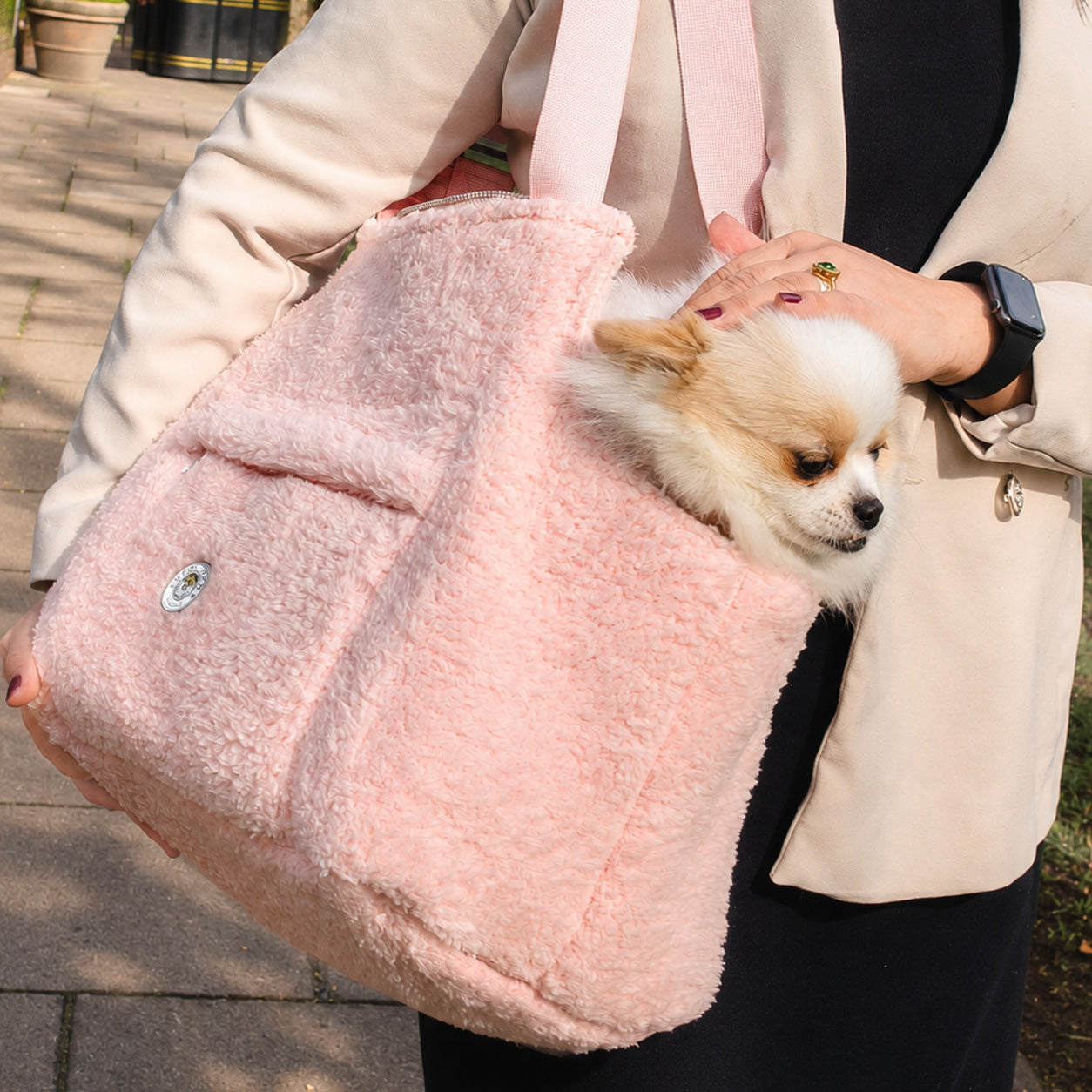 Porte-chien Suzy's Fashion Rainy Bear noir et rose