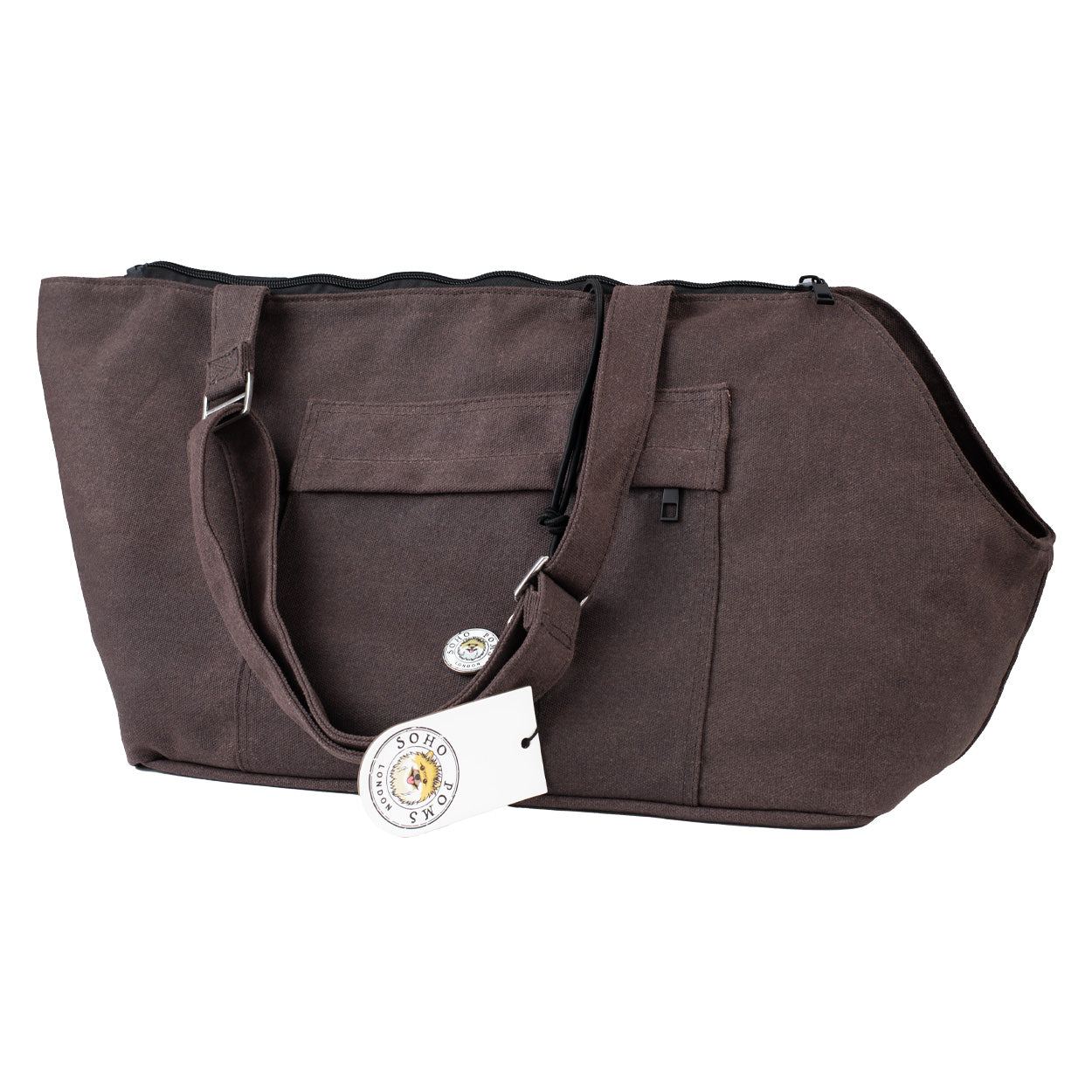 Brown Soho Tote Dog Carrier Bag from Soho Poms