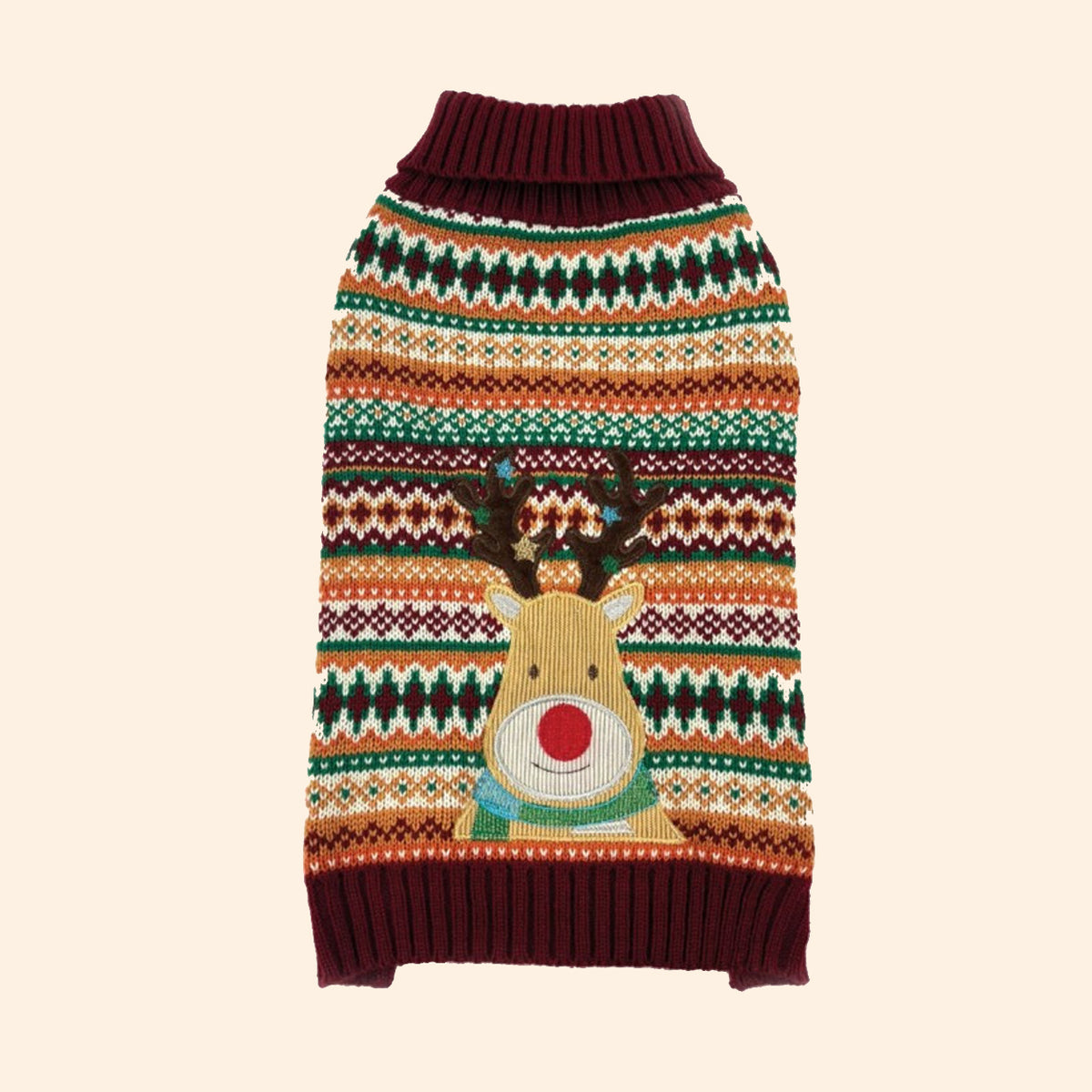 Happy Pet Reindeer Grandad Dog Sweater